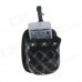 PU Leather Nylon Anti-Skid Phone Bag for Car - Black + White PU Leather Nylon Anti-Skid Phone Bag for Car - Black + White