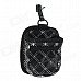 PU Leather Nylon Anti-Skid Phone Bag for Car - Black + White PU Leather Nylon Anti-Skid Phone Bag for Car - Black + White