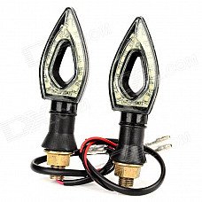 MP201 9.6W 60lm 580nw 12 SMD 5050 LED Yellow Light Motorcycle Steering Light - Black (DC 12V / 2PCS) MP201 9.6W 60lm 580nw 12 SMD 5050 LED Yellow Light Motorcycle Steering Light - Black (DC 12V / 2PCS)