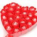 Romantic Heart Shaped 24-Soap Rose Flowers - Red Romantic Heart Shaped 24-Soap Rose Flowers - Red