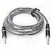 TPU 3.5mm Male to Male Audio Cable - Grey + Black (123cm) TPU 3.5mm Male to Male Audio Cable - Grey + Black (123cm)