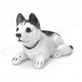 LT3362 Husky Style Car Decoration Display Shaking Dog Toy - White + Black