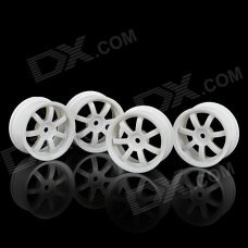 1:10 RC Car On Road 7-Spoke Plastic Wheel Hub - White (4 PCS) 1:10 RC Car On Road 7-Spoke Plastic Wheel Hub - White (4 PCS)