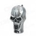Skull Style Blue Flame Windproof Butane Jet Lighter - Antique-pewter