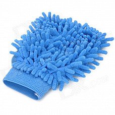Chenille Fiber Car Washing Glove / Cleaning Cloth - Blue Chenille Fiber Car Washing Glove / Cleaning Cloth - Blue