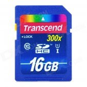 Genuine Transcend SDHC UHS-I 300X SD Memory Card - 16GB (Class 10)