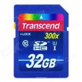 Genuine Transcend SDHC UHS-I 300X SD Memory Card - 32GB (Class 10)
