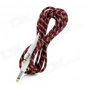 Instrument Guitar Bass Cable Cord - Dark Red + Yellow (3m-Length)