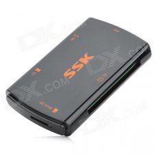 SSK SCRM/059-USB 3.0 High Speed USB 3.0 CF / Micro SD / MS / SD Card Reader - Black (64GB) SSK SCRM/059-USB 3.0 High Speed USB 3.0 CF / Micro SD / MS / SD Card Reader - Black (64GB)