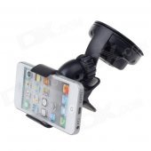 FLY S2224W-V Universal Suction Cup Car GPS / Mobile Phone Holder - Black