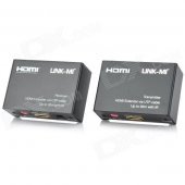 LINK-MI LM-EX30 HDMI 1080P 3D Dual Cat5E / 6 Network Cable Extender w/ IR - Black