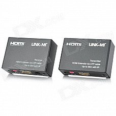 LINK-MI LM-EX30 HDMI 1080P 3D Dual Cat5E / 6 Network Cable Extender w/ IR - Black LINK-MI LM-EX30 HDMI 1080P 3D Dual Cat5E / 6 Network Cable Extender w/ IR - Black