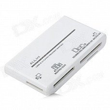 Compact All-in-One USB 2.0 Micro SDHC / MMC / RS-MMC / M2 Card Reader - White Compact All-in-One USB 2.0 Micro SDHC / MMC / RS-MMC / M2 Card Reader - White