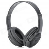 3-In-1 Wireless Bluetooth V3.0+EDR Stereo Headphone w/ TF / FM / Microphone - Black