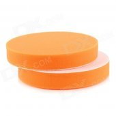 6" Round Car Wash Cleaning Polishing Sponge Pads - Orange (2 PCS)