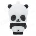 Cartoon Square Face Panda Style USB 2.0 Flash Drive - Black + White (4GB)