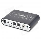 DTS/AC3 to 5.1 Digital Audio Decoder w/ OPT1 / OPT2 / COX Input - Black + Silver