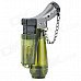 1300 Centigrade Windproof Blue Butane Jet Torch Lighter w / Keychain - Transparent Green