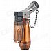 1300 Centigrade Windproof Blue Butane Jet Torch Lighter w / Keychain - Transparent Coffee