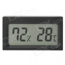 Mini 2.0" LCD Car / Indoor Thermometer / Hygrometer - Black (-10'C~50'C / 20%~95% RH / 1 x LR44) Mini 2.0" LCD Car / Indoor Thermometer / Hygrometer - Black (-10'C~50'C / 20%~95% RH / 1 x LR44)