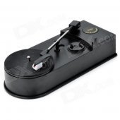 EC008B Mini USB Turntable Turnplate Vinyl LP to MP3 Converter - Black + Silver