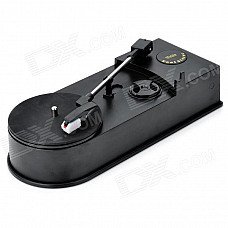 EC008B Mini USB Turntable Turnplate Vinyl LP to MP3 Converter - Black + Silver EC008B Mini USB Turntable Turnplate Vinyl LP to MP3 Converter - Black + Silver