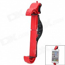 Car Steering Wheel Mount Cell Phone Clip Holder - Black + Red Car Steering Wheel Mount Cell Phone Clip Holder - Black + Red