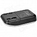 60I Voice Control Car Bluetooth V3.0 Handsfree Telephone - Black + Silver