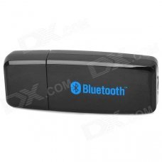 Mini USB Bluetooth V2.0+EDR Stereo Audio Receiver - Black Mini USB Bluetooth V2.0+EDR Stereo Audio Receiver - Black