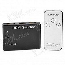 3-Input 1-Output HDMI Switcher w/ Remote Controller - Black 3-Input 1-Output HDMI Switcher w/ Remote Controller - Black