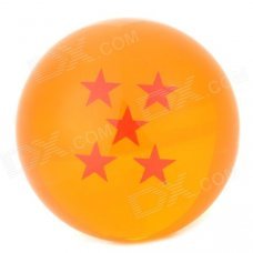 Q76-5 Elegant 7.6cm 5-Star Resin Ball Toy - Orange