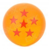 Q76-6 7.6cm Six Star Pattern Dragon Ball Resin Ball - Orange