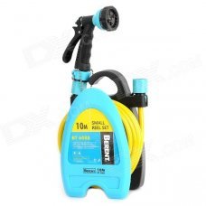 Berent BT6088 Small Reel Set w/ Water Cannon / 10m Water Pipe - Black + Blue Berent BT6088 Small Reel Set w/ Water Cannon / 10m Water Pipe - Black + Blue
