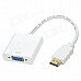 HDMI Male to VGA Female / 3.5mm Audio Jack Adapter Cable w/ 3.5mm Audio Male to Male Cable - White HDMI Male to VGA Female / 3.5mm Audio Jack Adapter Cable w/ 3.5mm Audio Male to Male Cable - White