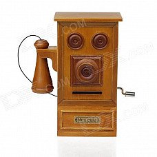 DIY Retro Telephone Style Wooden Handmade Music Box DIY Retro Telephone Style Wooden Handmade Music Box