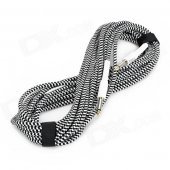 6.35mm Male to Male Instrument Audio Connection Cable for Guitar / Bass - Black + White (10M)