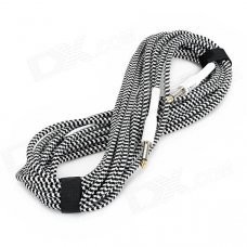 6.35mm Male to Male Instrument Audio Connection Cable for Guitar / Bass - Black + White (10M) 6.35mm Male to Male Instrument Audio Connection Cable for Guitar / Bass - Black + White (10M)