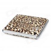 Fashion Leopard Pattern Stainless Steel Cigarette Storage Case - Leopard Color