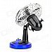 Head-Shaking USB Powered 2-Mode 4-Blade Mini Fan - Silver + Black + Blue (4 x AA) Head-Shaking USB Powered 2-Mode 4-Blade Mini Fan - Silver + Black + Blue (4 x AA)