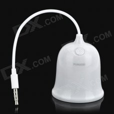 PUNUOSI Jingle Bell Shaped Rechargeable Amplifier Speaker - White PUNUOSI Jingle Bell Shaped Rechargeable Amplifier Speaker - White