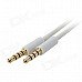 4-Conductor 3.5mm Male to Male Audio Connection Cable - White (300cm) 4-Conductor 3.5mm Male to Male Audio Connection Cable - White (300cm)