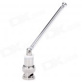 Telescopic Dual-Band BNC High Gain Antenna for Walkie Talkies - Silver