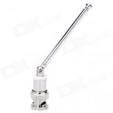 Telescopic Dual-Band BNC High Gain Antenna for Walkie Talkies - Silver