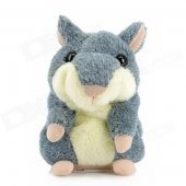 YSDX-811 Video Version Mimicry Pet Talking Hamster Plush Toy for Kids - Grey + Light Yellow + Pink