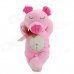 Cute Sleeping Pig Plush Toy w/ Suction Cup - Pink