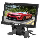 Car Wireless 2.4GHz 7" LCD Rearview Monitor + Waterproof CMOS Camera Kit - Black
