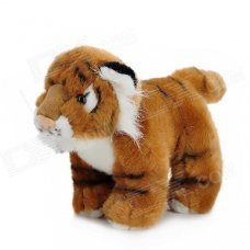 Cute Soft Plush Little Tiger Doll Toy - Brown + White + Black