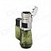 HONEST 363-1 Windproof Triple Flame Butane Jet Lighter - Green + Black + Silver