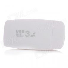 CQT-307 Portable USB 3.0 CF / SD / MMC / TF Card Reader - White CQT-307 Portable USB 3.0 CF / SD / MMC / TF Card Reader - White