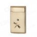Windproof Dragonfly Pattern Touch Style Electronic Induction Butane Jet Lighter - Golden